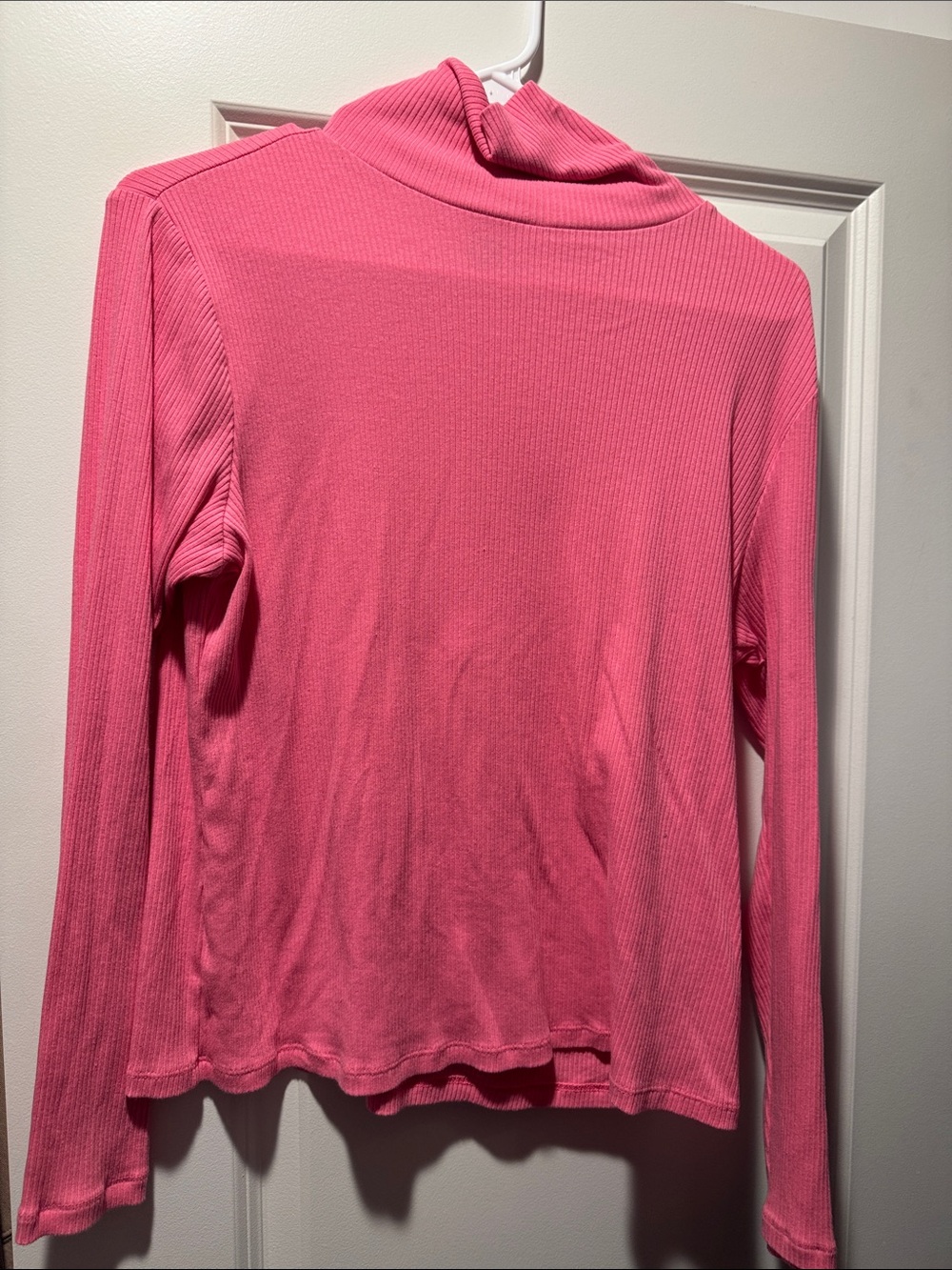 Old Navy Coral Pink Ribbed Turtleneck Top
